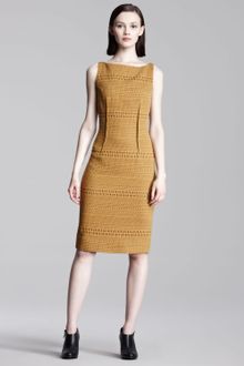 Lela Rose Pin Tucked Knit Dress - Lyst