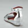 Marc By Marc Jacobs Lowwedge Anklewrap Sandal in Silver - Lyst