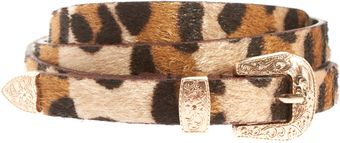 River Island Leopard Print Skinny Belt - Lyst