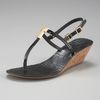 Tory Burch Pauline Wedge Thongs in Black - Lyst