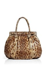 Zagliani Leopard Print Puffy Bag