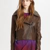 Acne Rita Leather and Shearling Jacket in Brown - Lyst