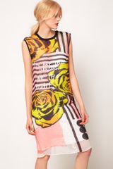 Asos Black Tshirt Dress in Bold Print