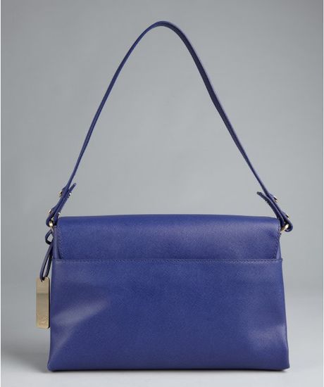Botkier Ocean Leather Misha Foldover Shoulder Bag in Blue (ocean) Botkier Ocean Leather Misha Foldover Shoulder Bag in Blue (ocean)