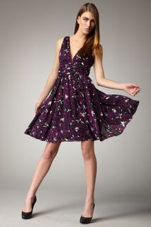 Halston Heritage Dress on Halston Heritage Dolmansleeved Wool Dress In Purple   Lyst
