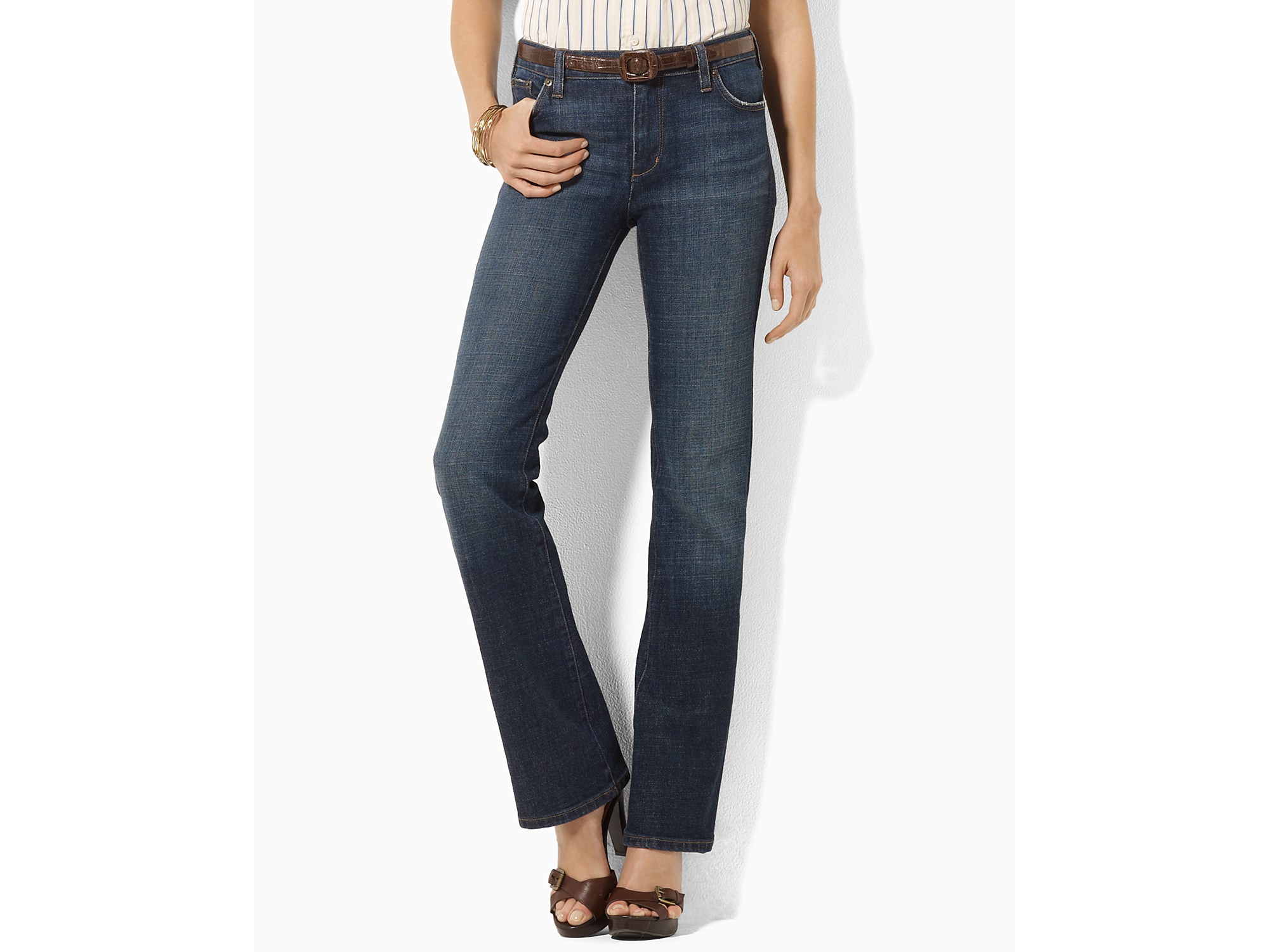 Lauren By Ralph Lauren Modern Flare Jeans in Blue (atlantic wash) Lyst