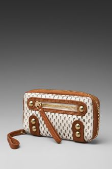 Linea Pelle Dylan Color Block Zip Wallet - Lyst