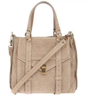 Proenza Schouler Ps1 Beige Suede Tote - Lyst
