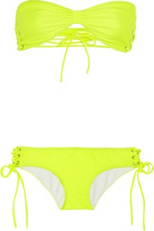 Shimmi Nicole Lace-Up Bandeau Bikini - Lyst