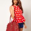 Asos Buckle Bowler in Red - Lyst