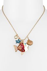 Betsey Johnson Sea Excursion Fish Pendant Necklace