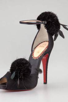 Christian Louboutin Pluminette Peeptoe Pump Black - Lyst