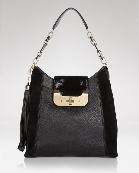 Diane Von Furstenberg Hobo Harper in Black - Lyst