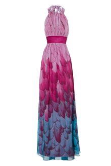 Jane Norman Feather Print Maxi Dress - Lyst