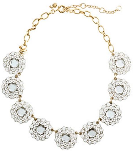 J.crew Crystal Circle Necklace in Gold (crystal) - Lyst
