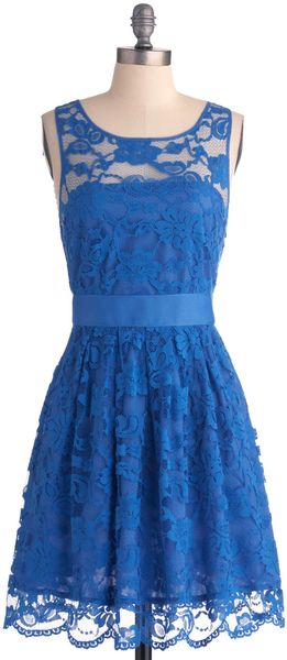ModCloth When The Night Comes Dress in Blue - Lyst