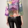 Preen Lace Collar Printed Tea Top in Multicolor (multi) - Lyst