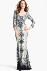 Roberto Cavalli Print Jersey Fishtail Gown