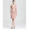 Sue Wong Embellished Dress V Neck in Beige (sandalwood) - Lyst