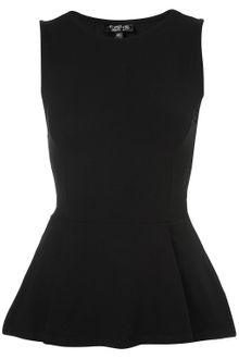Topshop Basic Peplum Top - Lyst