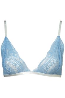 Topshop Tonal Geometric Lace Triangle Bra - Lyst