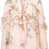Topshop Willow Print Pussybow Blouse in Pink (light pink) - Lyst