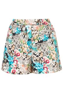 Topshop Coord Floral Print Shorts - Lyst