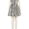 Topshop Sequin Skater Dress in Silver - Lyst