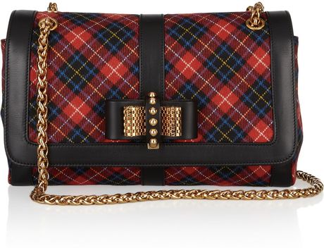 Christian Louboutin Sweet Charity Small  Plaid Flannel Shoulder Bag in Black (multicolored) - Lyst