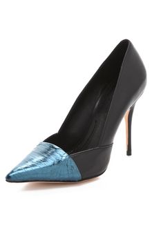 Elizabeth And James Sash Snake Dorsay Pumps - Lyst
