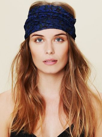 Free People Printed Lace Wide Headband - Lyst