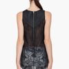 Helmut Lang Leather Trimmed Spider Tank Top in Black - Lyst