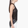Helmut Lang Leather Trimmed Spider Tank Top in Black - Lyst