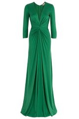 Issa Plunging V Neck Silk Jersey Gown