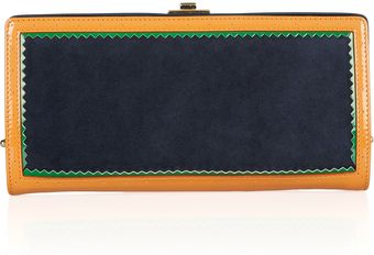 Jason Wu Jourdan Suede and Patentleather Clutch - Lyst