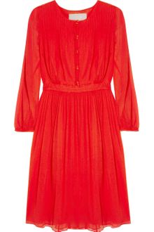 J.Crew Adele Crinkled Silk Chiffon Dress - Lyst