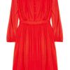J.crew Adele Crinkled Silkchiffon Dress in Red (poppy) - Lyst