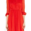 J.crew Adele Crinkled Silkchiffon Dress in Red (poppy) - Lyst
