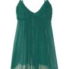 Jenny Packham Lacetrimmed Silkchiffon Chemise in Green - Lyst