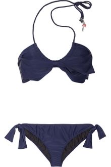 Miu Miu Bow-Embellished Halterneck Bikini - Lyst