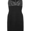 Narciso Rodriguez Leather and Crepe Dress in Black - Lyst
