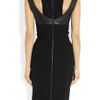Narciso Rodriguez Leather and Crepe Dress in Black - Lyst