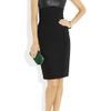Narciso Rodriguez Leather and Crepe Dress in Black - Lyst