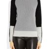 Narciso Rodriguez Colorblock Jersey and Ribbed Merino Wool Sweater in Gray - Lyst
