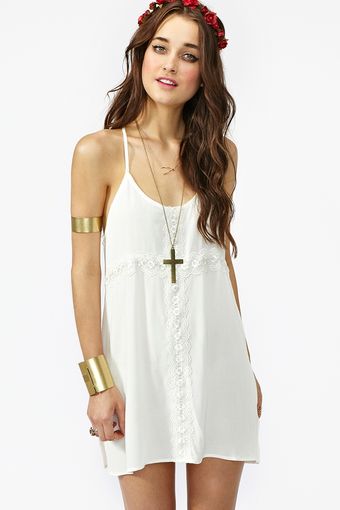 Nasty Gal Crochet Cross Dress Ivory - Lyst