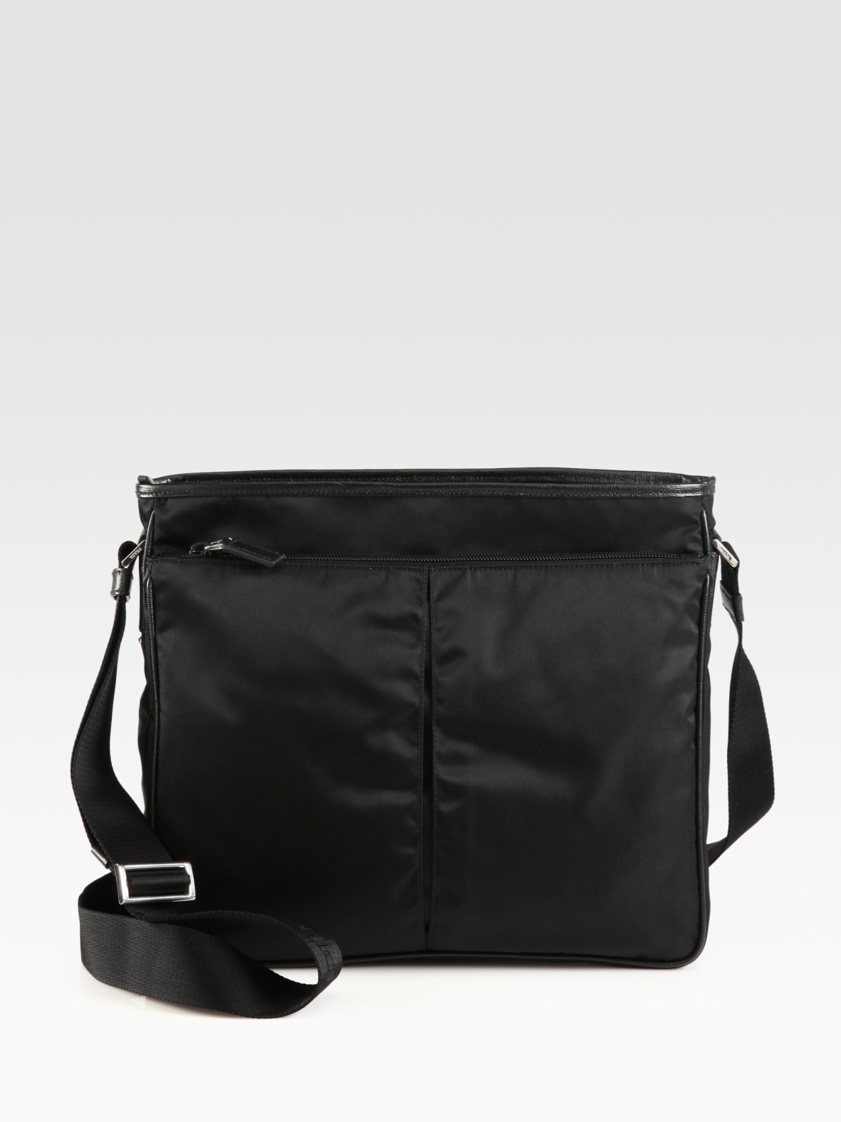 Prada Nylon Large Crossbody Bag in Black for Men | Lyst