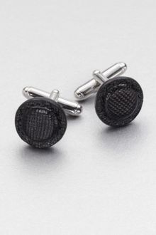 Prada Round Saffiano Cuff Links - Lyst