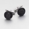 Prada Round Saffiano Cuff Links in Black for Men - Lyst