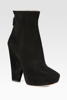 Prada Suede Geometric Platform Ankle Boots - Lyst