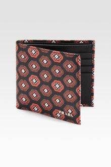 Prada Saffiano Printed Leather Wallet - Lyst